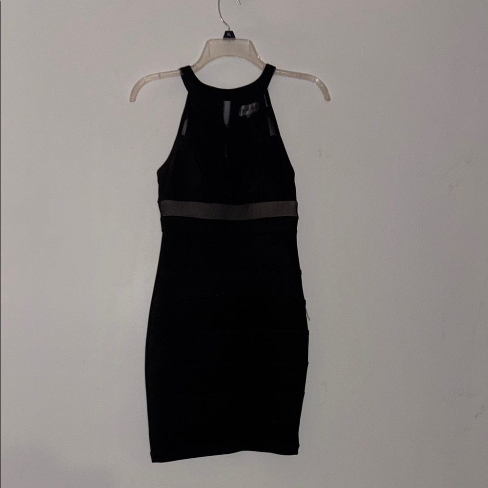 Women’s Black Halter Bodycon Dress